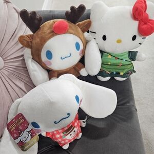 Hello Kitty and Friends Cinnamoroll Plush with Blue and Red Accents